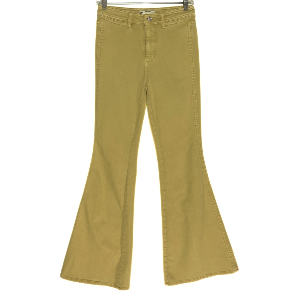 FREE PEOPLE Women’s Flare Bootcut Mustard Pant Size 26